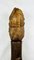 Antique European mortar and pestle featuring intricately detailed pestle