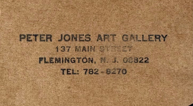 Peter Jones Art Gallery stamp on the reverse of the framed 1686 Ottoman Europe map documenting its provenance.