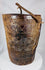 Carved hardwood dairy or provision vessel from Tibet or Nepal with original rope handle