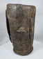 Antique tribal wooden storage vessel from the Himalayan region with sculptural rustic appearance