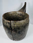 Traditional Himalayan ceremonial scoop-form vessel carved from a single piece of wood