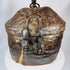 Traditional mountain storage vessel from Tibet or Nepal with woven reed interior