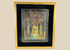 Antique Russian Orthodox icon of Saints Zosima and Savvaty with monastery