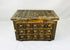 Late 19th-century Indian hardwood lidded box with brass cladding