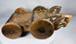 Hand-carved hardwood ritual cart from South Asia with original iron hardware