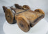 Historic hand-carved wooden processional cart likely originating from India