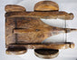 Antique ceremonial wooden cart displaying traditional South Asian craftsmanship