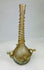 Right side of antique Islamic glass bottle featuring ribbed neck and minor surface wear from antiquity.