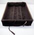 Japanese funa tansu drawer interior with rows of textile loops designed for individual pieces of silver or flatware