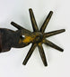 Western collectible antique cowboy spurs with bold forged iron construction