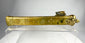 Close-up of engraved Ottoman bronze divit writing case with aged patina