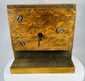 Vintage door lock with skeleton key showing early warded locking system