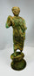 Neoclassical bronze sculpture with contrapposto stance and drapery