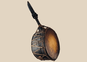 Antique Nepalese Dhyāngro Shaman's Drum | Himalayan Ritual Instrument | Circa Late 19th – Early 20th Century