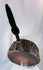 Handcrafted Nepal shaman's drum with original striker, carved handle, and evidence of prolonged ceremonial use.