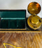 Early 1900s writing slope with brass fittings and decorative exterior