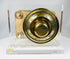 Antique combination dial lock mechanism with cast metal body and patina