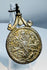 Historic European silver religious medal with Saint Anthony and Christ Child surrounded by devotional inscription.