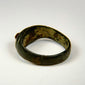 Profile of Sassanian silver ring highlighting the carnelian intaglio setting and natural surface wear