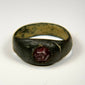 Sassanian Empire silver signet ring showing the carnelian gemstone, historic band construction, and age-related wear