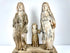 Spanish Colonial Holy Family wooden santo statue on rustic base with distressed original paint