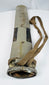Original Tibetan leather-covered wooden scabbard with embossed silvered mounts