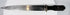Antique Himalayan single-edged knife with tapered blade and dark horn handle