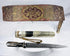 Late 19th-century Tibetan warrior belt set with dagger, scabbard, and suspension cord