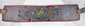 Back view of Tibetan warrior belt showing hand stitching, straps, wear, and old repairs