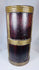Antique Tibetan food storage container constructed from hardwood and reinforced with brass strips.