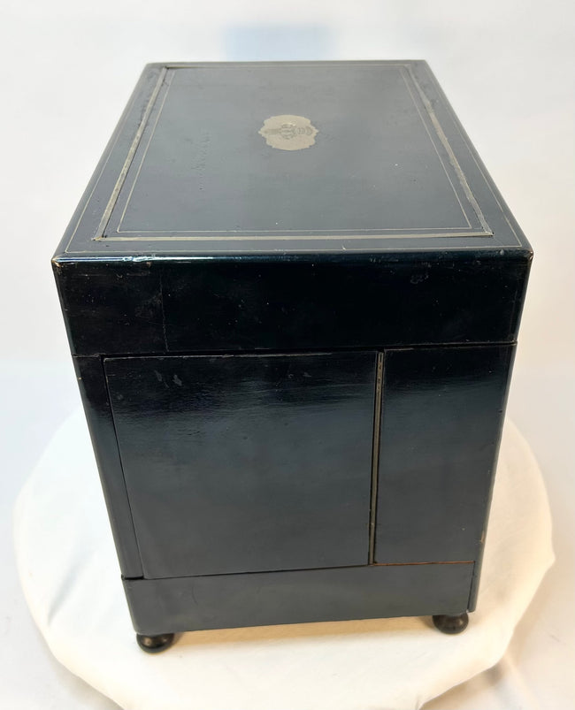 Historical physician’s apothecary chest showing rare surviving pharmaceutical collection