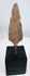 Late Roman or medieval iron projectile head mounted on a black display base