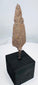Ancient leaf-shaped hunting spear point with irregular corroded edges