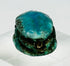 Authentic New Kingdom steatite scarab amulet photographed on museum-style display