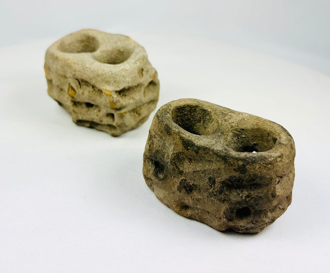 Teotihuacan ceramic candelero used for offerings or incense, photographed