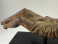 Close-up of draped loincloth on 17th century Baroque carved wooden corpus of Christ