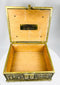 Decorative bronze box with courtly scenes and ornate Renaissance motifs