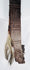 Original Dayak wooden scabbard with deep relief carving and binding strips