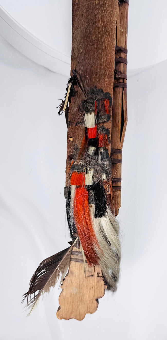 Dayak sword blade with long single-edged profile and obliquely formed point