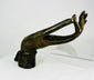18th century Lanna style bronze Buddha fragment, elegant tapering fingers and palm chakra.