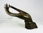 Southeast Asian bronze Buddha hand, Ayutthaya to early Rattanakosin period, open palm with rosette symbol.