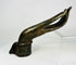 Southeast Asian Buddhist bronze hand, Vitarka mudra form, deep olive patina and earthen accretions.