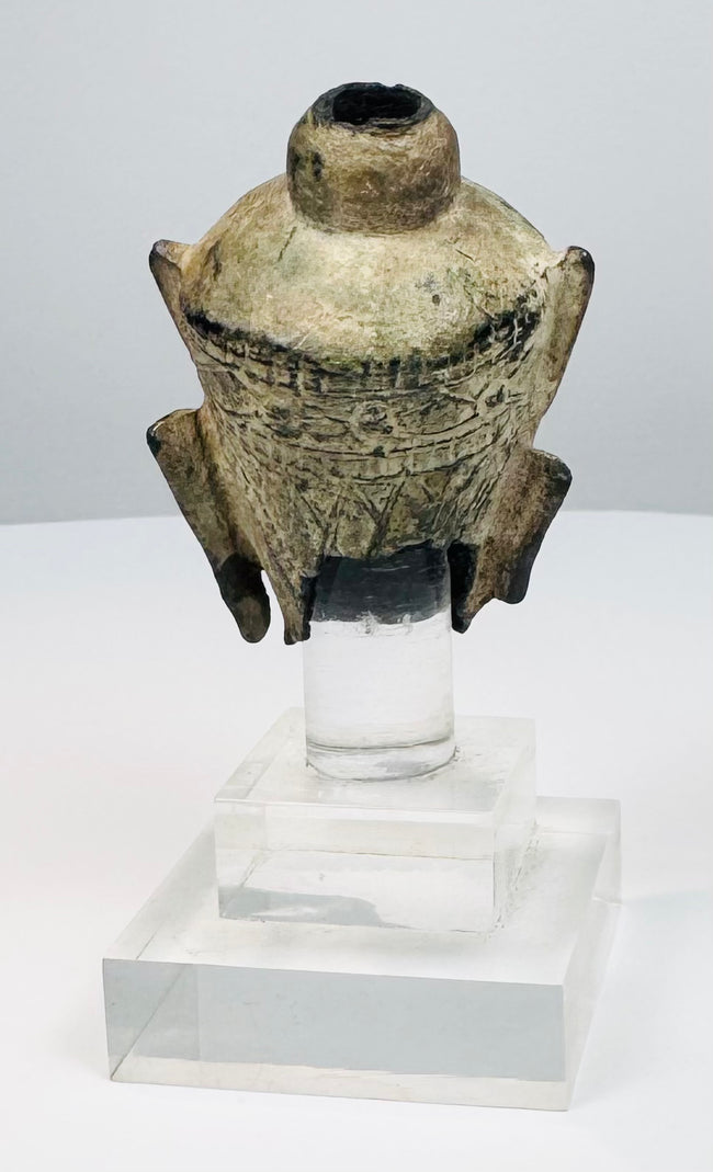 15th–18th century royal Buddha head with decorative crown, tranquil expression, and aged bronze surface