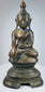Burmese Shakyamuni Buddha seated upon a lotus throne and tiered pedestal