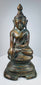Front view of a Burmese seated Buddha in the earth-touching gesture