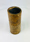 Southeast Asian betel nut container carved from bamboo, decorated with darkened motifs