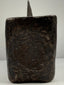 Antique iron tool or weapon head with trapezoidal blade and secure triangular hafting socket