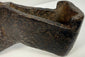 Antique European or American iron axe head reflecting 18th-century blacksmithing and toolmaking