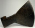 18th-century cast iron axe head from Europe or Colonial America with broad trapezoidal blade