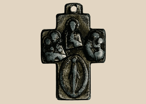 Catholic Devotional Cross Pendant | Marian Iconography | Recovered Near Shipwreck Site | Circa 19th Century